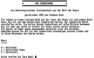 Zaubertrank (Der) atari screenshot